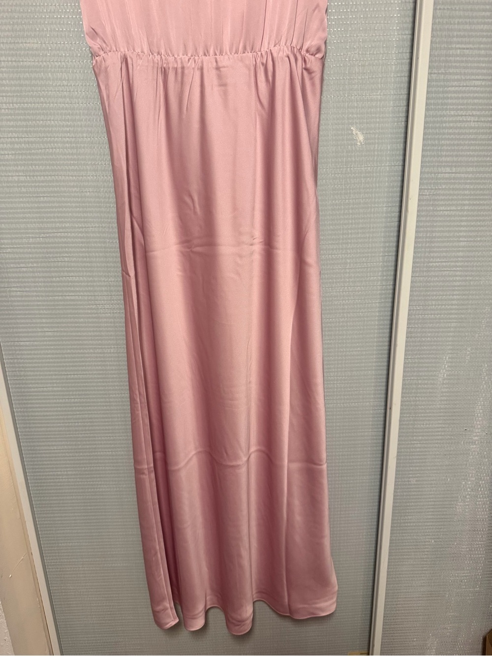 Favorite Daughter Nita Blush Pink Sleeveless Wrap Front Satin Maxi Dress - Picture 7 of 8
